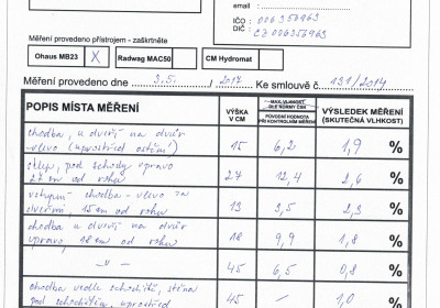 protokolmereniskrbenzs | Izolace a vysušení vlhkého zdiva v ZŠ Skrbeň